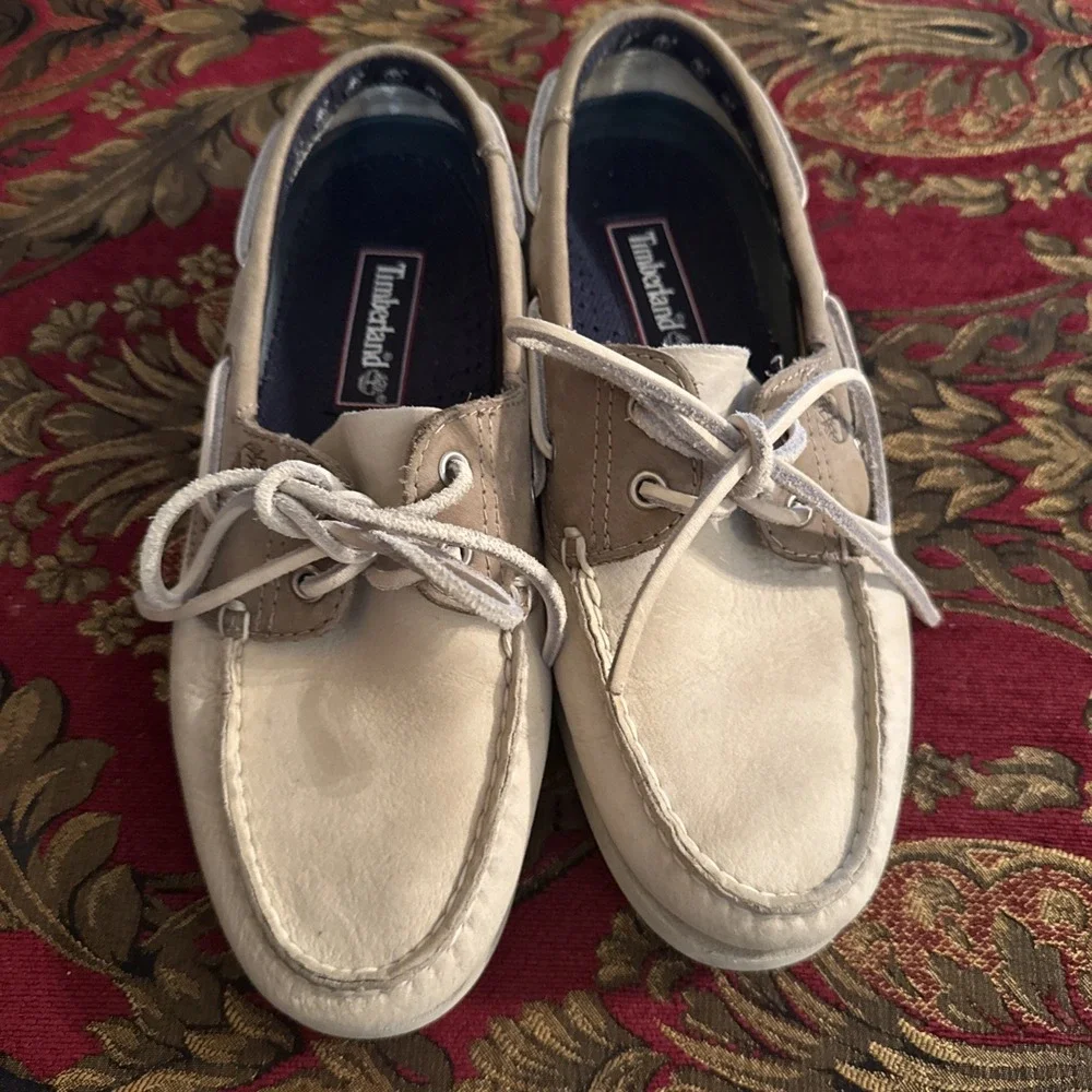 Timberland Dock Shoes 8 M Men's Beige And Tan